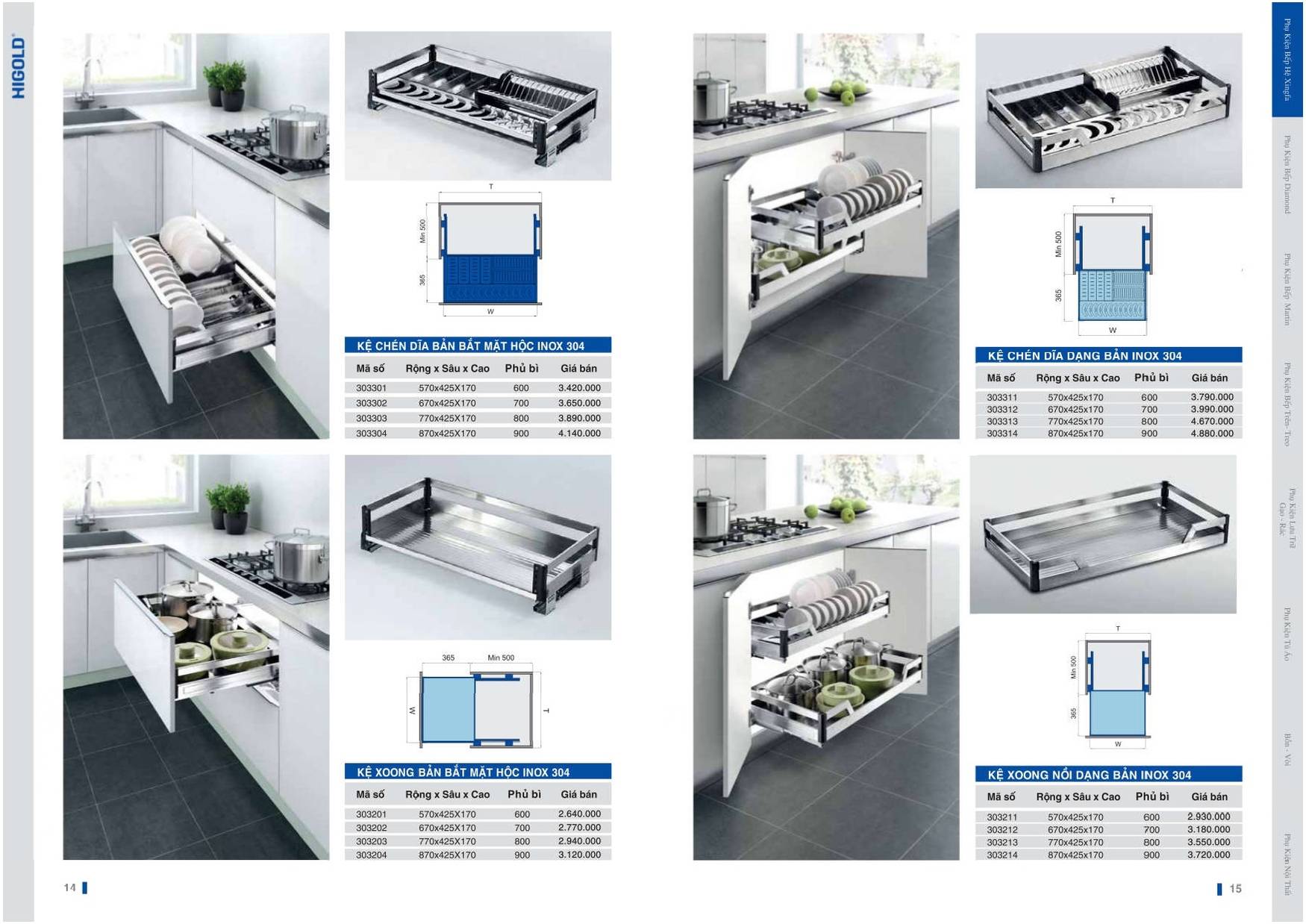 Catalogue và Bảng giá Phụ kiện bếp HIGOLD T6 2024 /Page 7